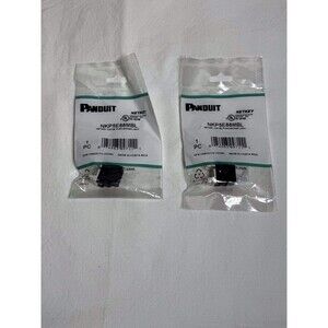 NEW Panduit NKP5E88MBL NetKey Cat5e Punchdown Jack SEALED cat 5e punch down Blck